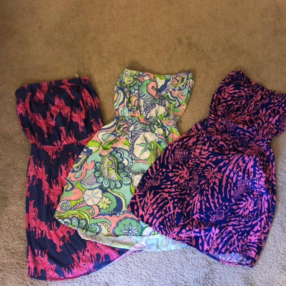 Lilly Pulitzer strapless dress bundle